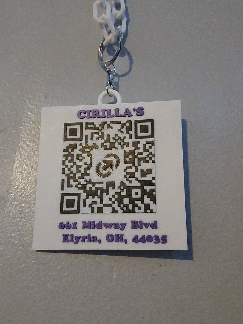 Create your own custom 3D printed QR code business card medallion ( double sided style) (QR code on both sides) (each QR code linked to its own website)