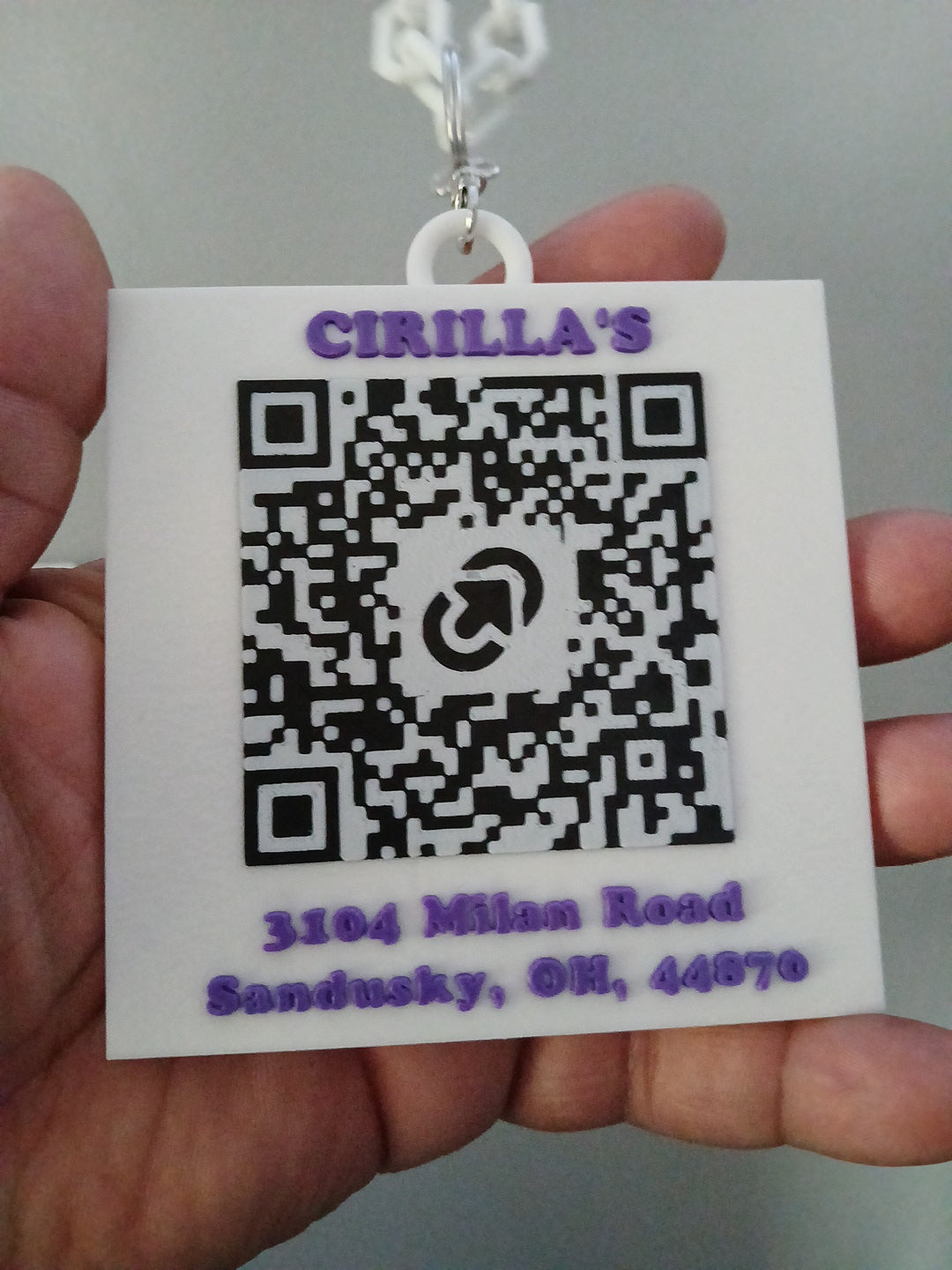 Create your own custom 3D printed QR code business card medallion ( double sided style) (QR code on both sides) (each QR code linked to its own website)
