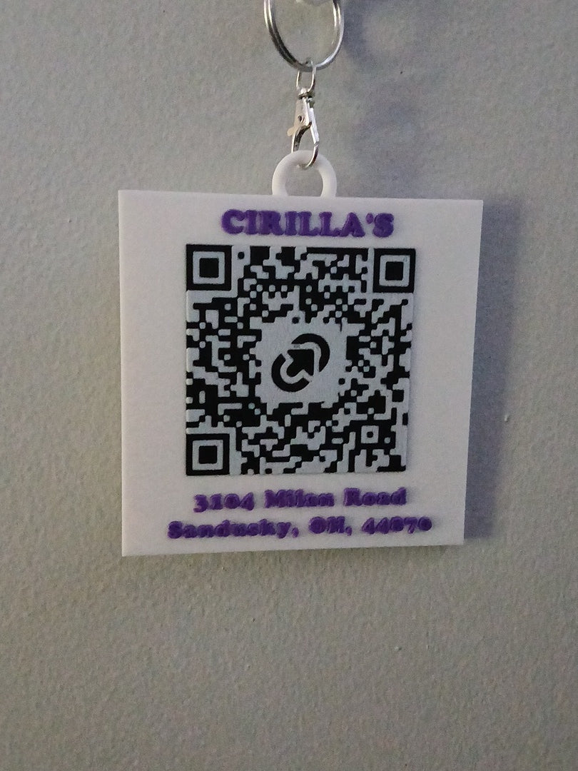 Create your own custom 3D printed QR code business card medallion ( double sided style) (QR code on both sides) (each QR code linked to its own website)
