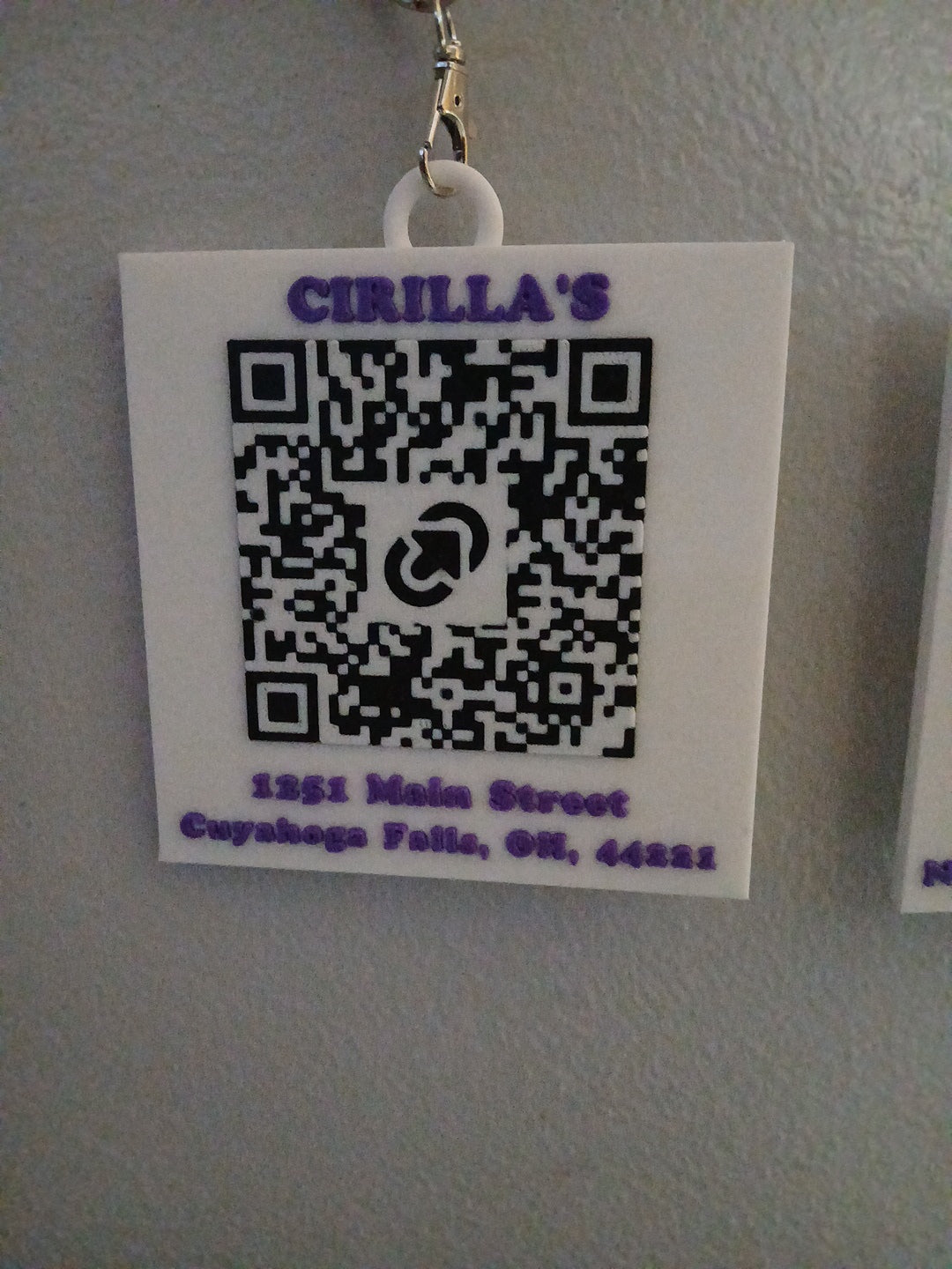 Create your own custom 3D printed QR code business card medallion ( double sided style) (QR code on both sides) (each QR code linked to its own website)