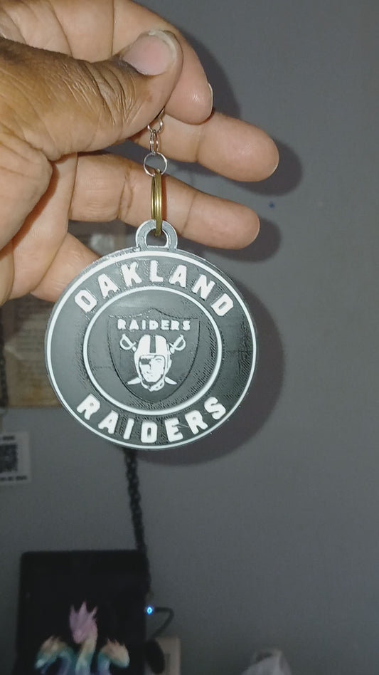 Double sided keychain medallion with swivel clasp