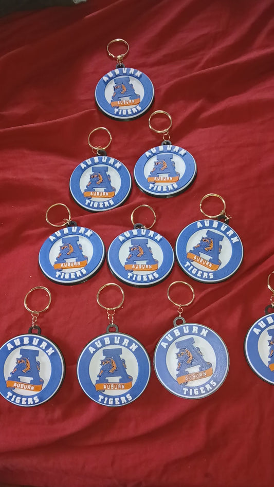 Single Sided Keychain Medallion with Keyring