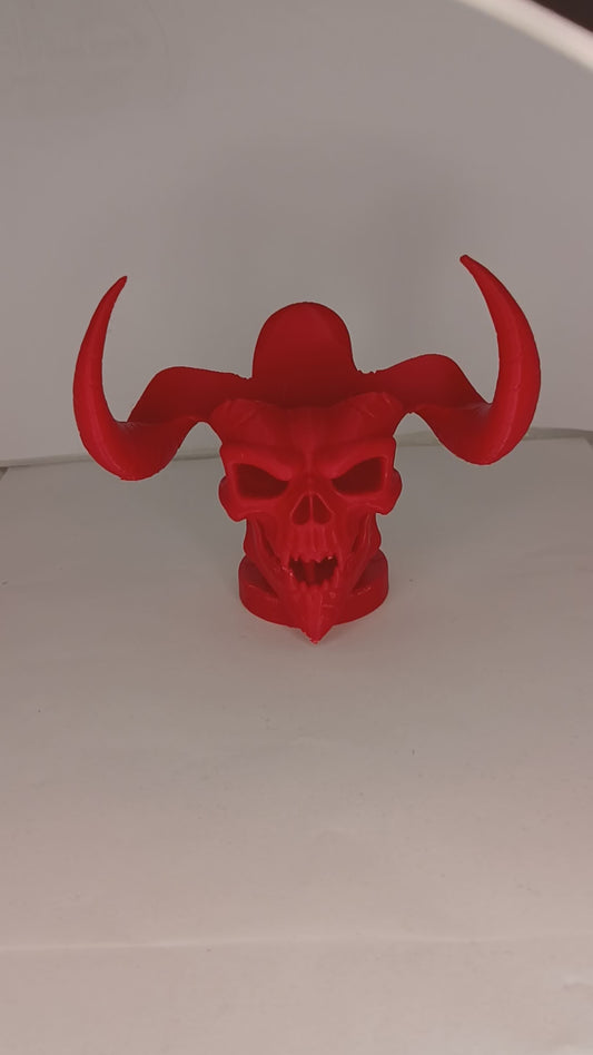 Horned demon skull controller stand