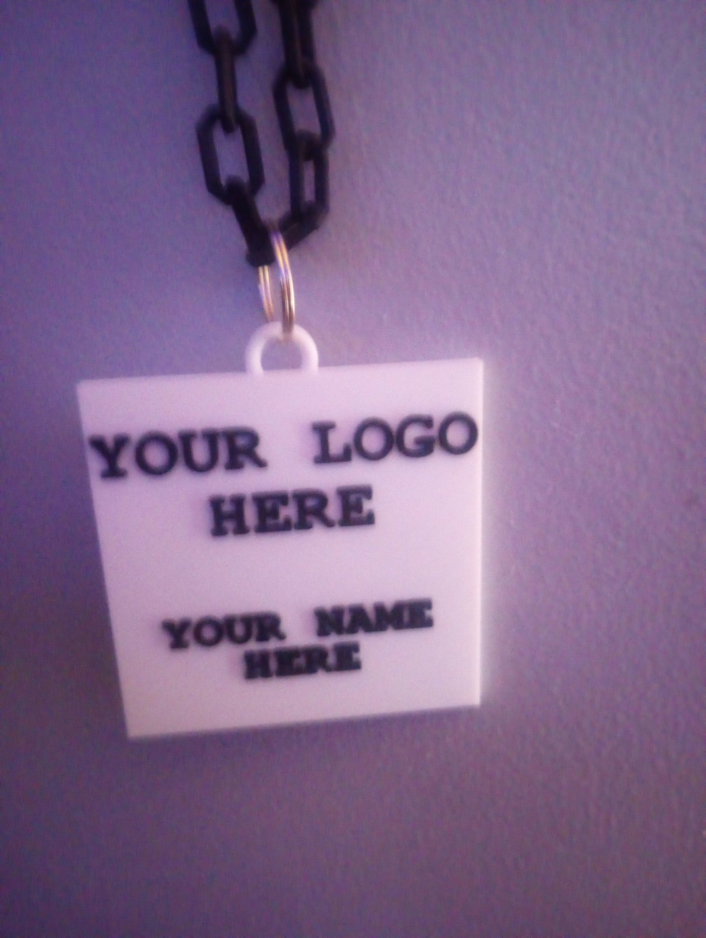 Create your own custom 3D printed QR code business card medallion ( simple style) (logo and biz name on one side and qr code on back)