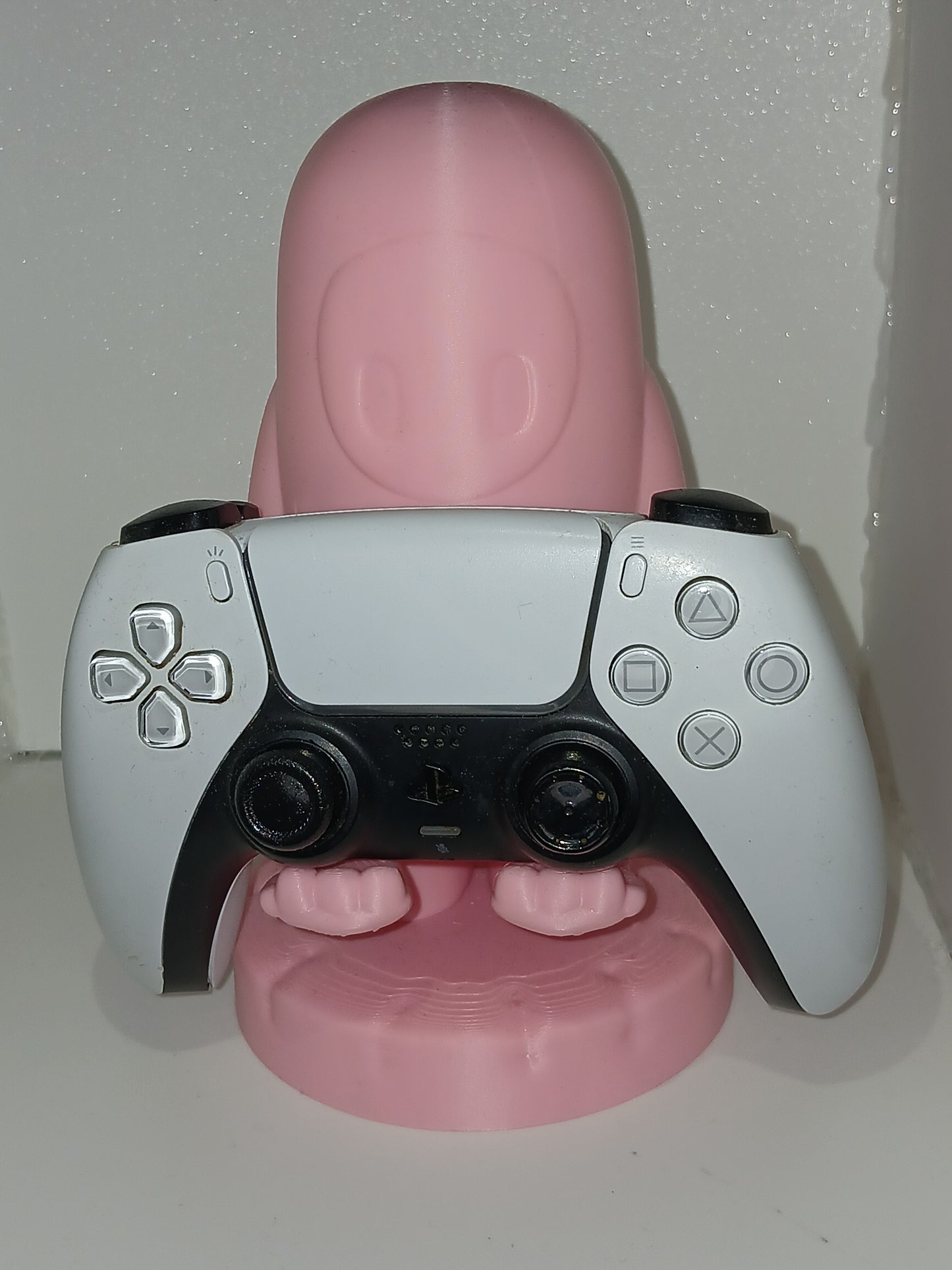 Fall guys inspired custom controller stand for Playstation 5