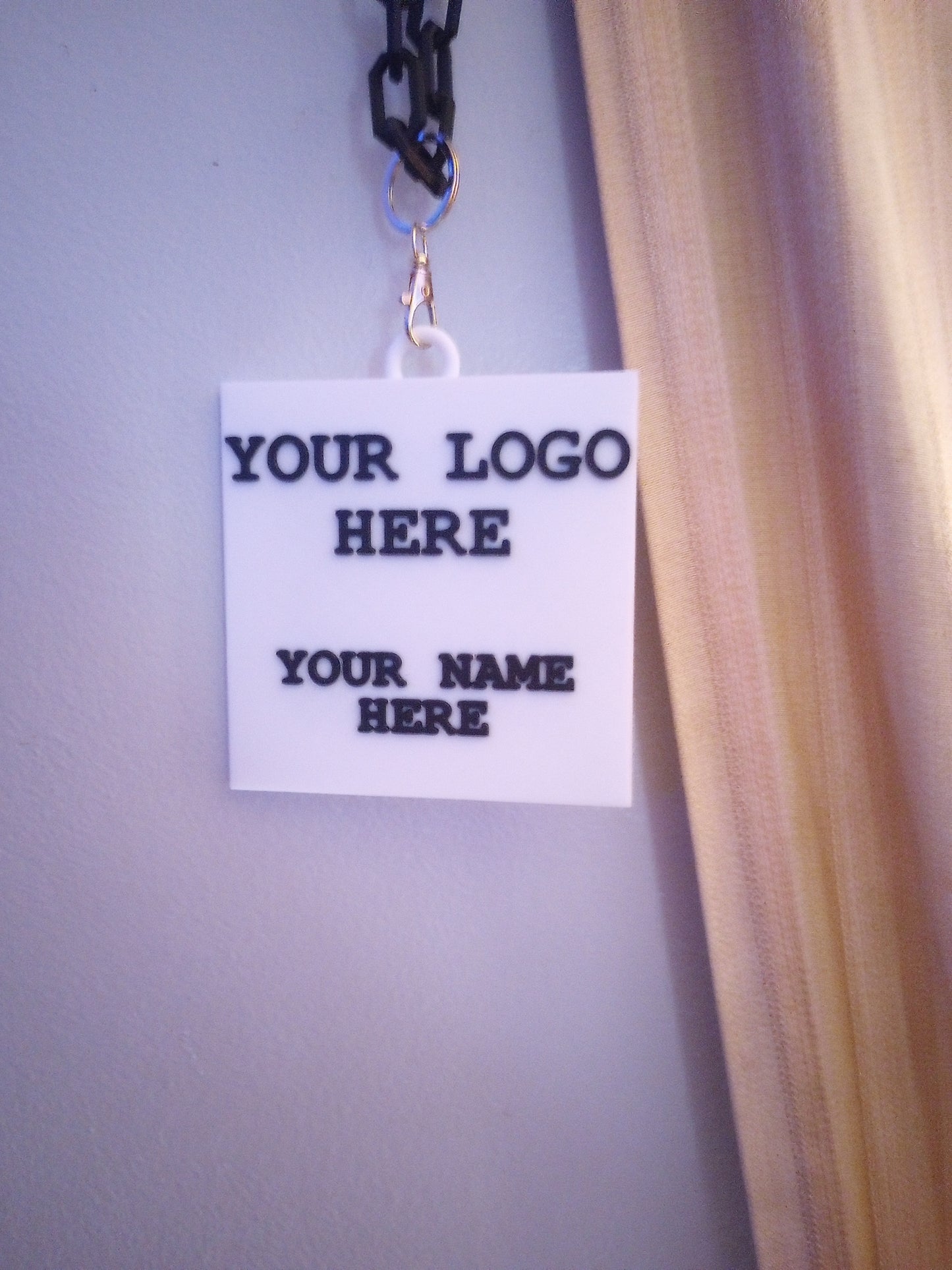 Create your own custom 3D printed QR code business card medallion ( simple style) (logo and biz name on one side and qr code on back)
