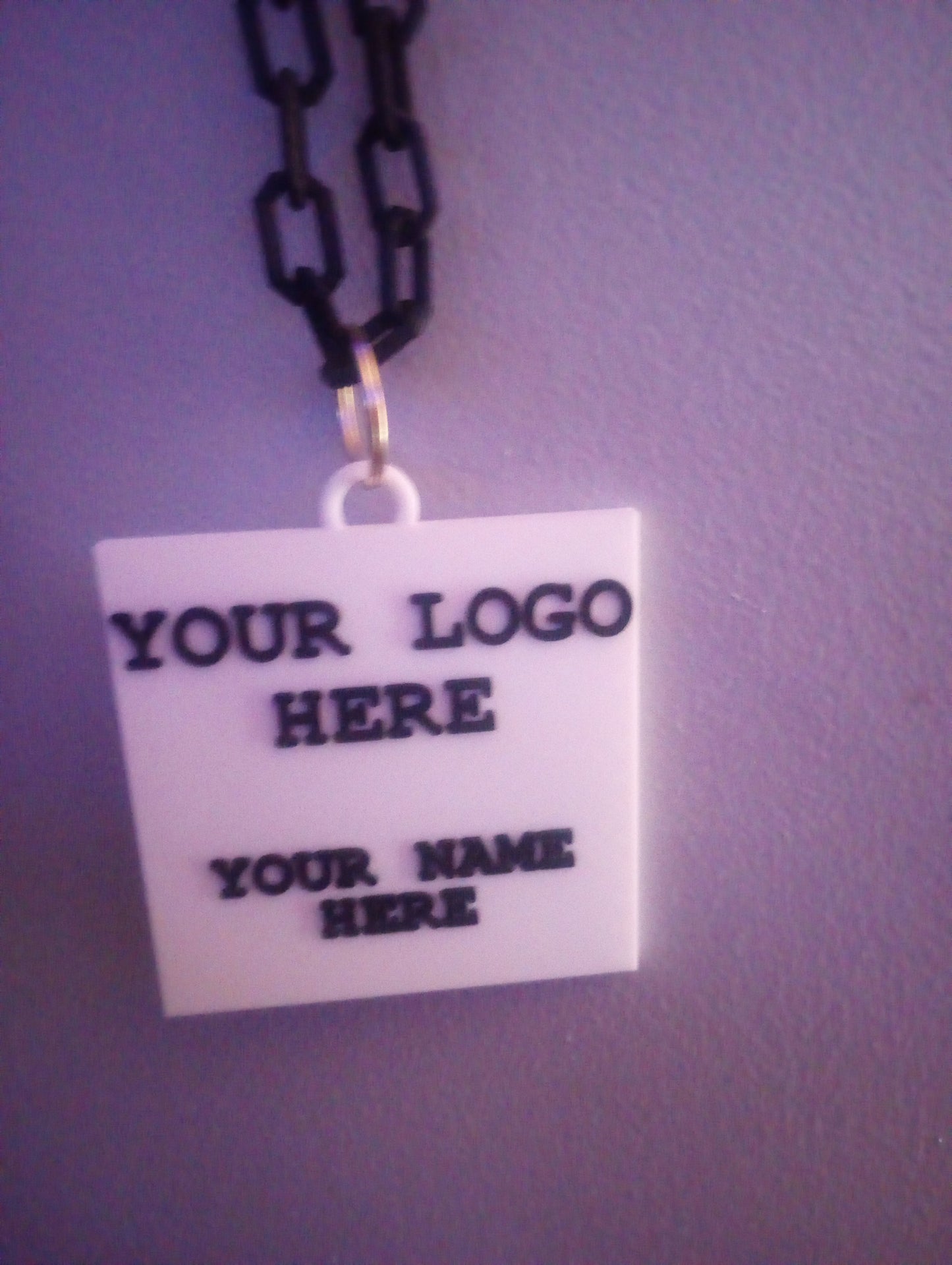 Create your own custom 3D printed QR code business card medallion ( simple style) (logo and biz name on one side and qr code on back)