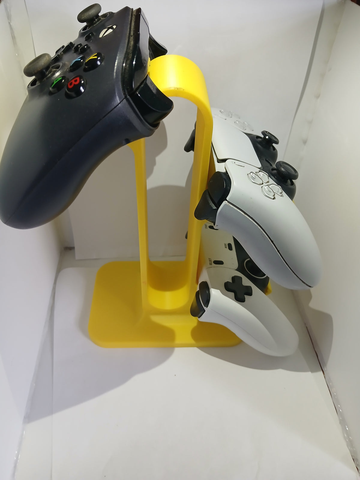 Universal Game Controller & Headphone Stand - Dual Gaming Desk Organizer