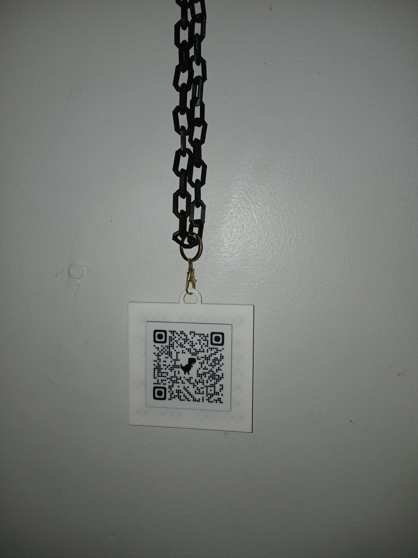 Create your own custom 3D printed QR code business card medallion ( simple style) (logo and biz name on one side and qr code on back)